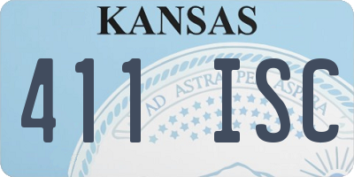 KS license plate 411ISC