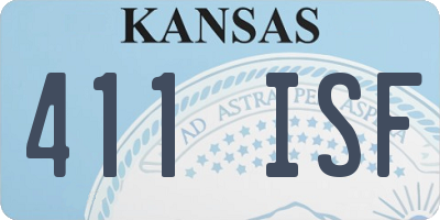 KS license plate 411ISF