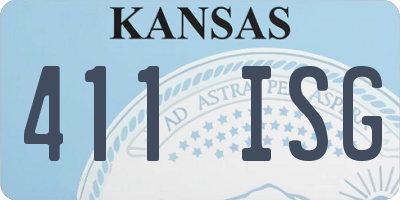 KS license plate 411ISG
