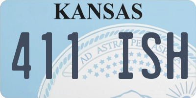 KS license plate 411ISH