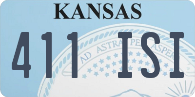 KS license plate 411ISI