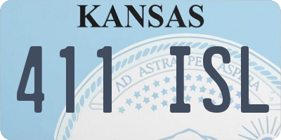 KS license plate 411ISL