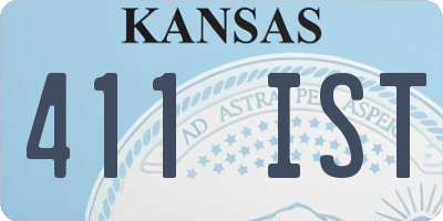KS license plate 411IST