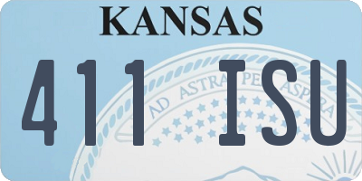 KS license plate 411ISU