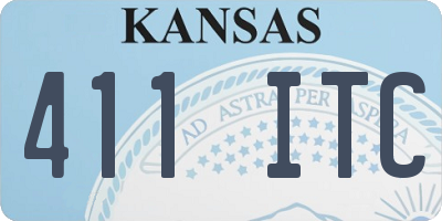 KS license plate 411ITC