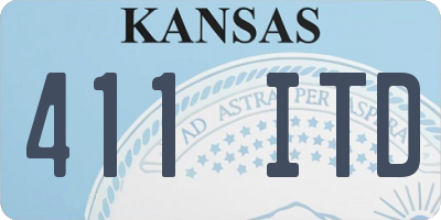 KS license plate 411ITD