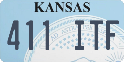 KS license plate 411ITF