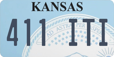 KS license plate 411ITI