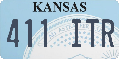 KS license plate 411ITR
