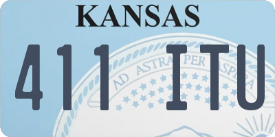 KS license plate 411ITU