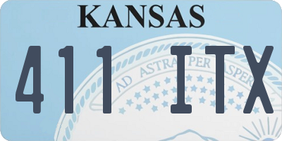 KS license plate 411ITX