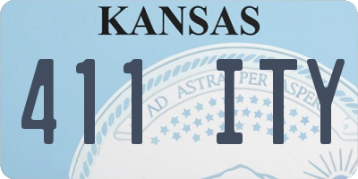 KS license plate 411ITY