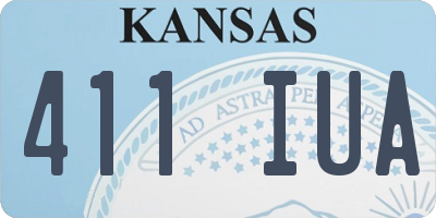 KS license plate 411IUA