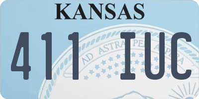 KS license plate 411IUC