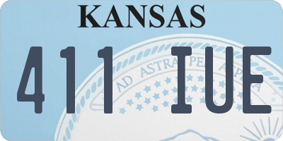 KS license plate 411IUE