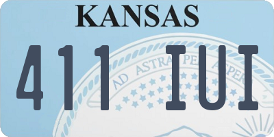 KS license plate 411IUI