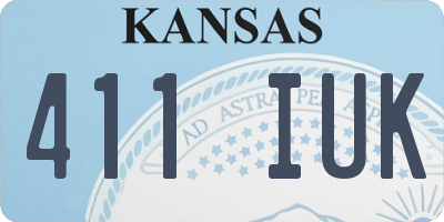 KS license plate 411IUK