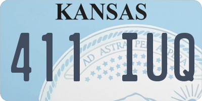 KS license plate 411IUQ