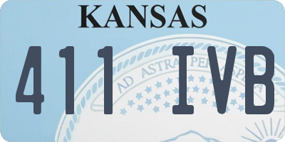 KS license plate 411IVB