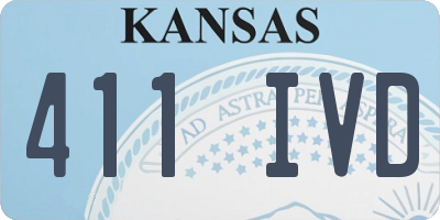 KS license plate 411IVD