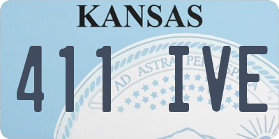 KS license plate 411IVE