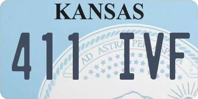 KS license plate 411IVF