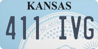 KS license plate 411IVG
