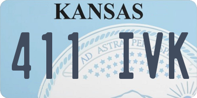 KS license plate 411IVK