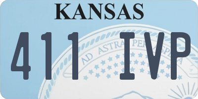 KS license plate 411IVP