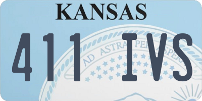 KS license plate 411IVS