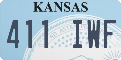 KS license plate 411IWF