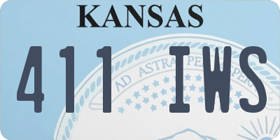 KS license plate 411IWS