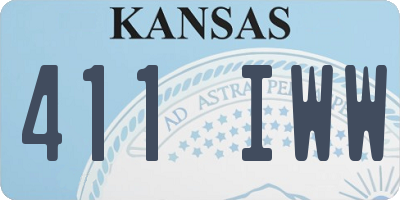KS license plate 411IWW