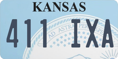 KS license plate 411IXA