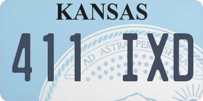 KS license plate 411IXD