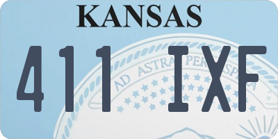KS license plate 411IXF