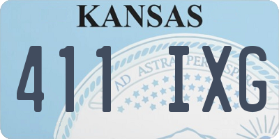 KS license plate 411IXG