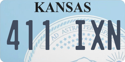 KS license plate 411IXN