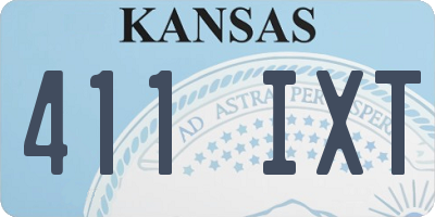 KS license plate 411IXT
