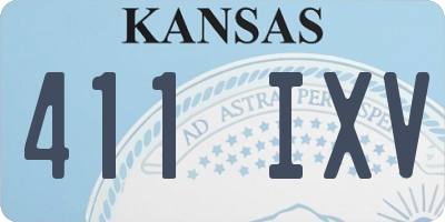 KS license plate 411IXV