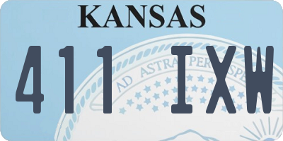 KS license plate 411IXW
