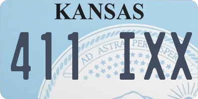 KS license plate 411IXX
