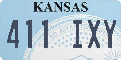 KS license plate 411IXY