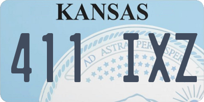 KS license plate 411IXZ