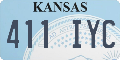 KS license plate 411IYC