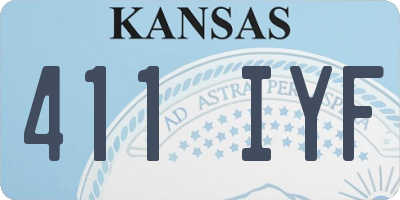 KS license plate 411IYF