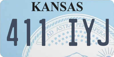KS license plate 411IYJ