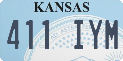 KS license plate 411IYM