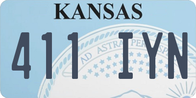 KS license plate 411IYN
