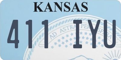 KS license plate 411IYU